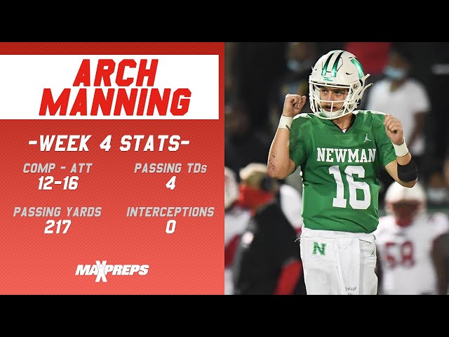 Arch Manning Stats: A Deep Dive into His High School Career