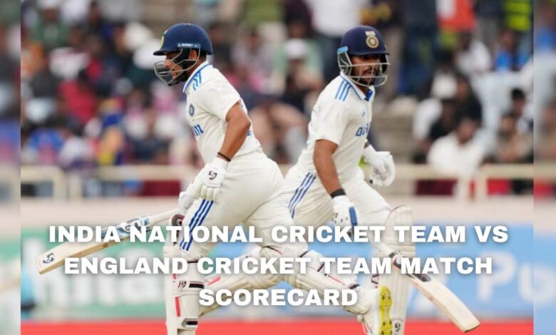 india national cricket team vs england cricket team match scorecard