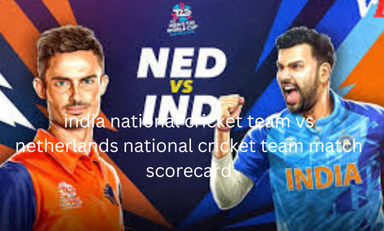 india national cricket team vs netherlands national cricket team match scorecard