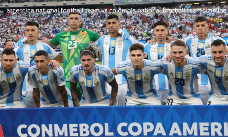 argentina national football team vs colombia national football team timeline