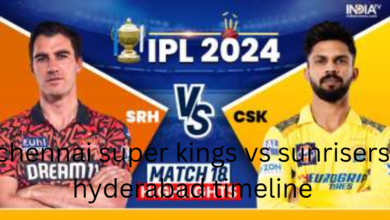 chennai super kings vs sunrisers hyderabad timeline